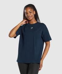 Fraction Oversized T-Shirt Navy