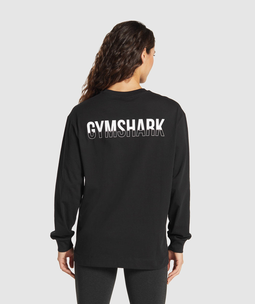 Fraction Long Sleeve T-Shirt Black/White