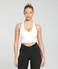 Crop Mesh Tank White