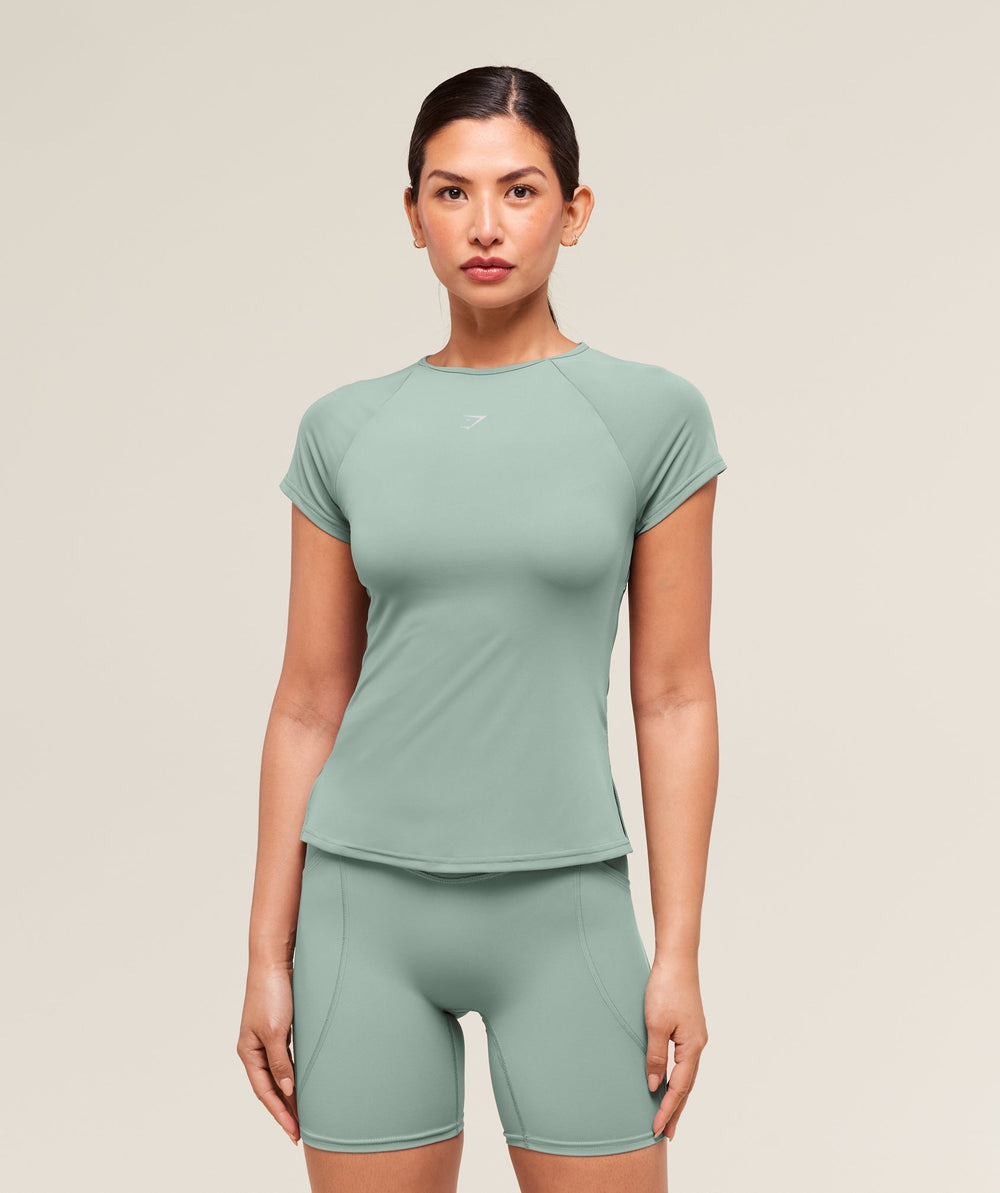 Running Back Vent T-Shirt Celeste Blue