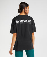 Fraction Oversized T-Shirt Black/White
