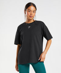 Fraction Oversized T-Shirt Black/White
