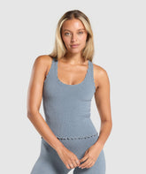 Luxe Seamless Tank Metal Blue Marl