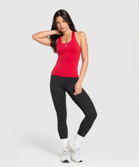 Everyday Racer Back Tank With Shelf Carmine Red