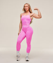 Adapt X Whitney Animal Seamless Midi Tank Sour Pink/Vibrant Pink