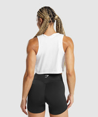 Lifting Essential Cotton Crop Tank White