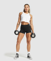 Lifting Essential Cotton Crop Tank White