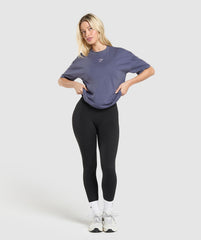 Trace Graphic Oversized T-Shirt Weighted Purple