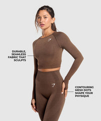 Vital Crop Top Espresso Marl