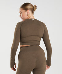 Vital Crop Top Espresso Marl
