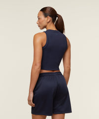 everywear Ribbed Body Tank Heavy Blue