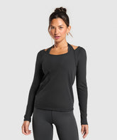 Elevate Long Sleeve Top Black