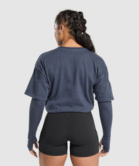 Premium Legacy Washed 2-in-1 Long Sleeve Heavy Blue