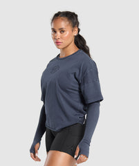 Premium Legacy Washed 2-in-1 Long Sleeve Heavy Blue