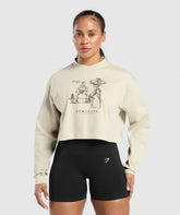 Two Strong Women Midi Long Sleeve Top Pebble Grey