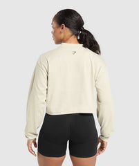 Two Strong Women Midi Long Sleeve Top Pebble Grey