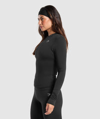 Everyday High Neck Long Sleeve Top Black