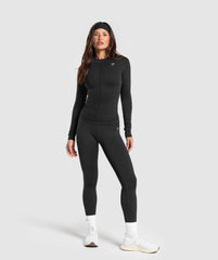 Everyday High Neck Long Sleeve Top Black