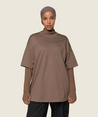 GS x Leana Deeb Oversized T-shirt Soul Brown