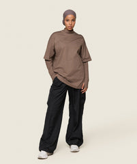 GS x Leana Deeb Oversized T-shirt Soul Brown