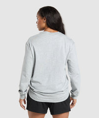 Lifting Essentials Long Sleeve Top Light Grey Core Marl