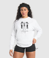 Retro Lifting Long Sleeve T-Shirt White