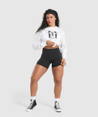 Retro Lifting Long Sleeve T-Shirt White