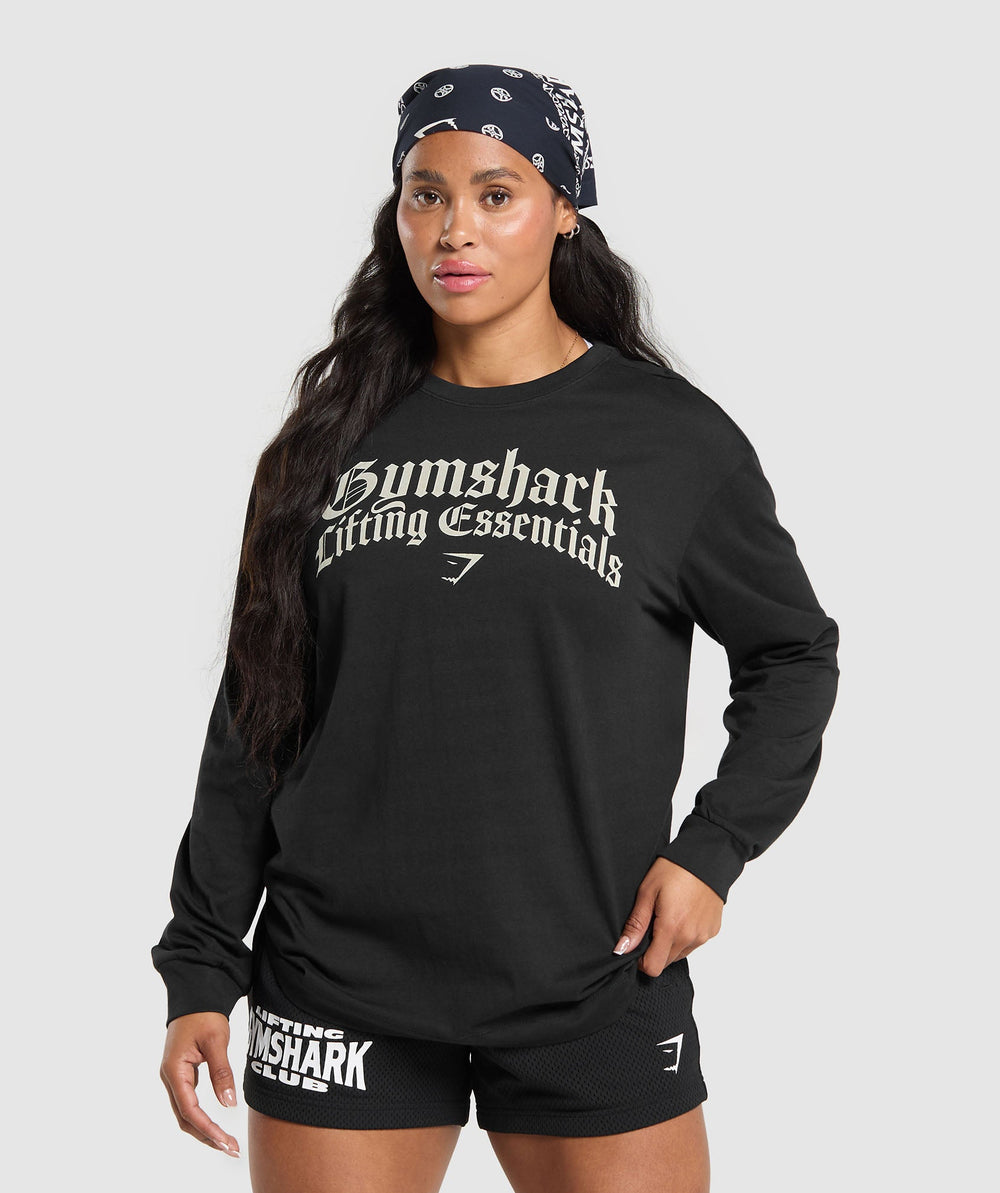 Lifting Essentials Long Sleeve Top Black