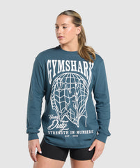 Strength In Numbers Long Sleeve Top Cargo Blue