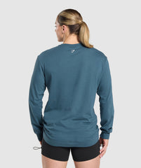 Strength In Numbers Long Sleeve Top Cargo Blue
