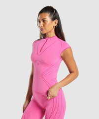 Contour Heart Seamless Short Sleeve Top Fetch Pink/Punk Pink