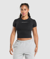 Off Duty Seamless Baby Tee Black