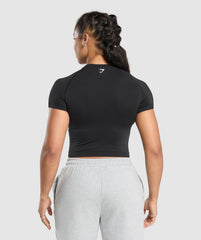 Off Duty Seamless Baby Tee Black
