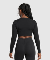 Lifting Essential Long Sleeve Crop Top Black