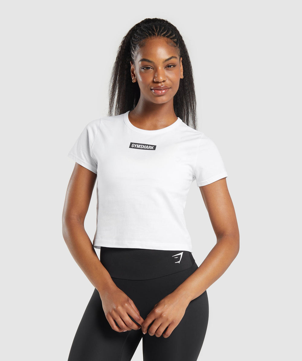Block Crop Top White