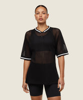 everywear Mesh Layering Tee Black/Soft White