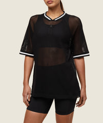 everywear Mesh Layering Tee Black/Soft White
