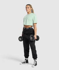 Legacy Washed Crop Top Faded Green