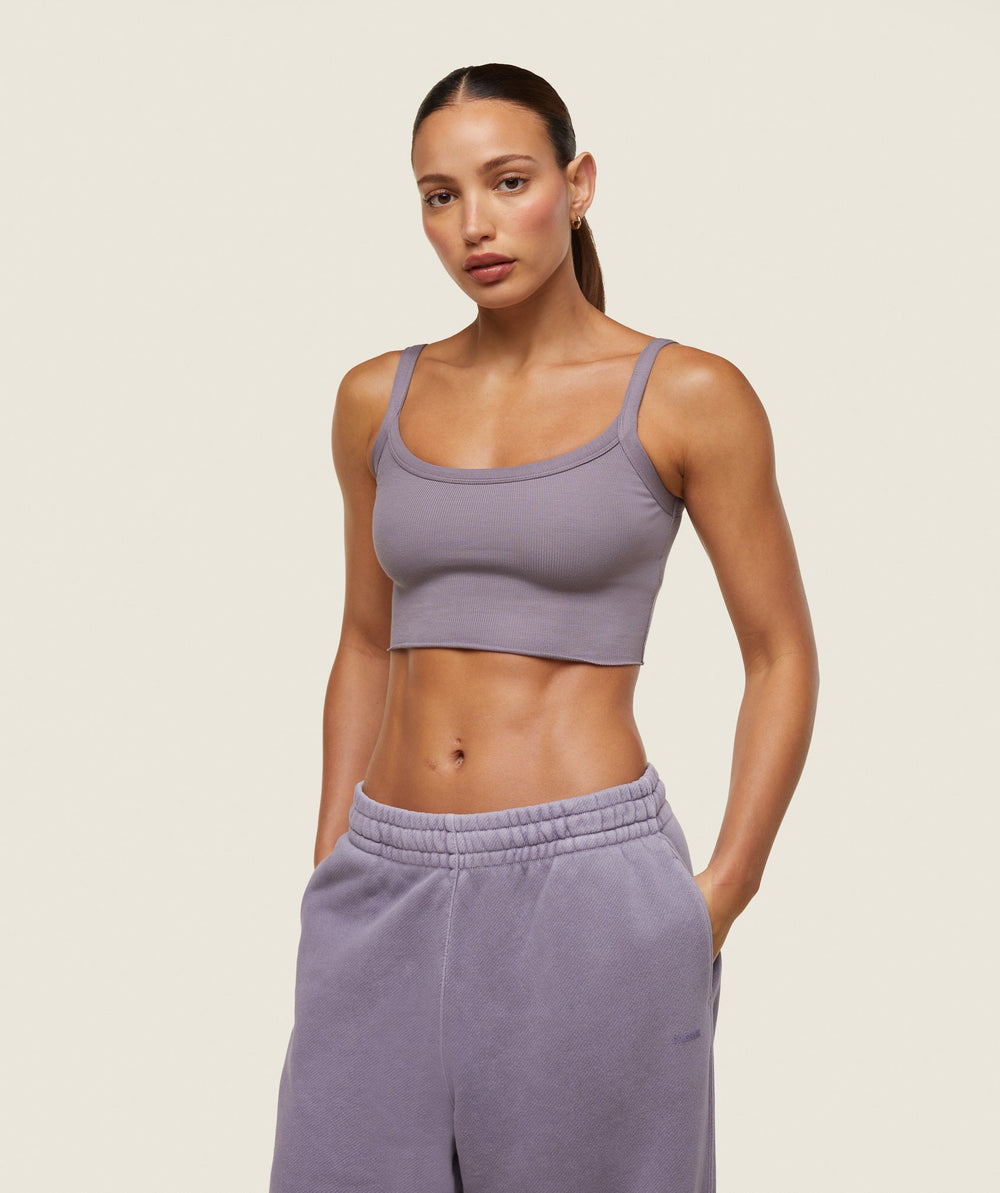 everywear Ribbed Tank Fog Purple