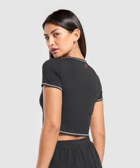 Your Plate or Mine Baby Tee Black