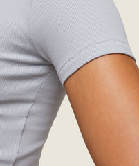everywear Ribbed Tee Ice Grey