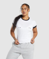 Lifting Graphic Baby T-Shirt White/Black