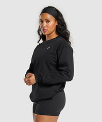 Heavyweight Cotton Long Sleeve Top Black