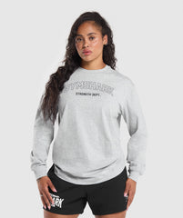 Strength Department Long Sleeve Skater Light Grey Core Marl