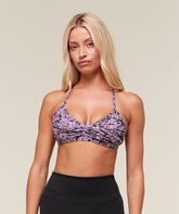Printed Minimal Sports Bra Sour Pink