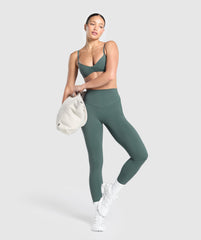 Elevate Ruched Sports Bra Slate Teal