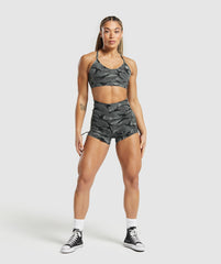 Legacy Printed Sports Bra Pitch Grey