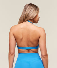 Minimal Halterneck Sports Bra Active Blue