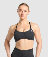 Adapt Camo Cross Back Sports Bra Asphalt Grey/Black