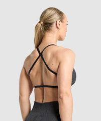 Adapt Camo Cross Back Sports Bra Asphalt Grey/Black